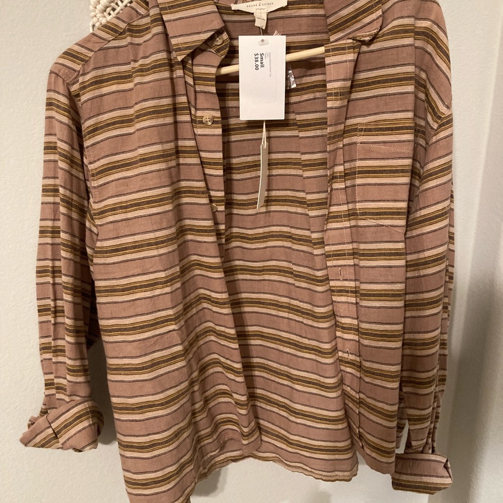 Striped button down shirt